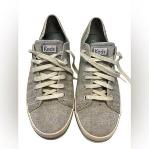 KEDS Kickstart Chambray Gray Striped Women's Sneakers. Size 9.5